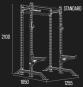 Posilovací klec STRENGTHSYSTEM Original MRR Half Racks Standard nákres